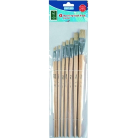  STYLEX Borstenpinsel flach 8teiliges Set