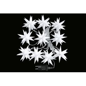 Kunststoffsternenkette außen Ø12cm weiß Kunststoffsternenkette außen Ø12cm weiß