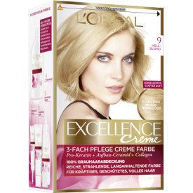 LOreal Paris Dauerhafte Haarfarbe Excellence Hellblond 9 LOreal Paris Dauerhafte Haarfarbe Excellence Hellblond 9