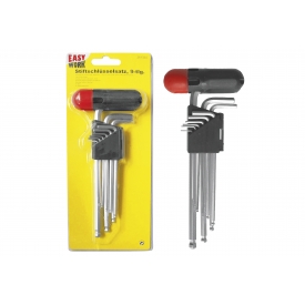 Easy Work EW Stiftschlüsselsatz 9-tlg., DIN 911, mit Kugelkopf