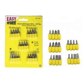 Easy Work EW Schraubklingen-Bits Chrom-Vanadium-Stahl, 20-tlg. Easy Work EW Schraubklingen-Bits Chrom-Vanadium-Stahl, 20-tlg.