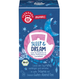 Teekanne Kräutertee Sleep & Dream mit Melisse, Pfefferminze, Lavendelblüten (20 Beutel) Teekanne Kräutertee Sleep & Dream mit Melisse, Pfefferminze, Lavendelblüten (20 Beutel)