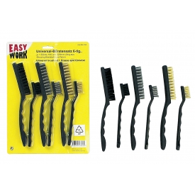 Easy Work EW Universal-Bürstensatz 6-tlg. Stahl vermessingt, Edelstahl und Nylon Easy Work EW Universal-Bürstensatz 6-tlg. Stahl vermessingt, Edelstahl und Nylon