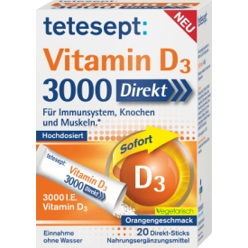 Tetesept Vitamin D 3000 I.E. Direkt-Sticks Tetesept Vitamin D 3000 I.E. Direkt-Sticks