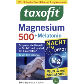 taxofit Magnesium Nacht 500 + Melatonin Tabletten taxofit Magnesium Nacht 500 + Melatonin Tabletten