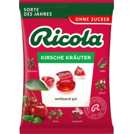 Ricola Kirsche Kräuter Bonbon, zuckerfrei Ricola Kirsche Kräuter Bonbon, zuckerfrei