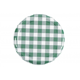 Dosen-zentrale Twist-off Deckel sterilisationsfest Ø82mm grün/weiß kariert Dosen-zentrale Twist-off Deckel sterilisationsfest Ø82mm grün/weiß kariert