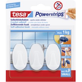 Tesa Selbstklebenhaken ovall, weiß Tesa Selbstklebenhaken ovall, weiß