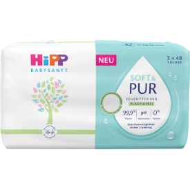 Hipp Babysanft Feuchttücher Soft & Pur 3x48 St. Hipp Babysanft Feuchttücher Soft & Pur 3x48 St.
