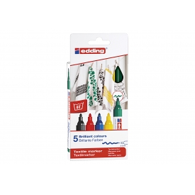 Edding Textilmarker basic colours 4500 2-3mm 5er Pack Edding Textilmarker basic colours 4500 2-3mm 5er Pack