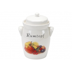 Rumtopf Obstmotiv 5 l mit Rezept Rumtopf Obstmotiv 5 l mit Rezept