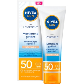 NIVEA SUN Sonnenfluid Gesicht mattierend & hell getönt LSF 50 NIVEA SUN Sonnenfluid Gesicht mattierend & hell getönt LSF 50