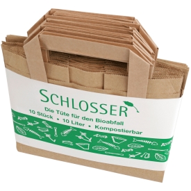 Schlosser Bio-Kompostbeutel mit Griff 10 Stück Schlosser Bio-Kompostbeutel mit Griff 10 Stück