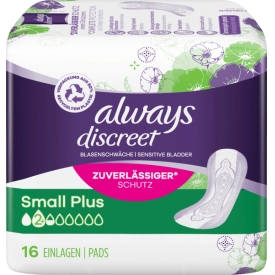 Always Hygieneeinlagen Blasenschwäche Discreet Small Plus