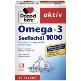 Doppelherz Omega-3 Seefischöl 1000 Kapseln 80 St. Doppelherz Omega-3 Seefischöl 1000 Kapseln 80 St.