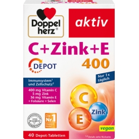 Doppelherz Vitamin C 400 + Zink + Vitamin E Depot Tabletten Doppelherz Vitamin C 400 + Zink + Vitamin E Depot Tabletten