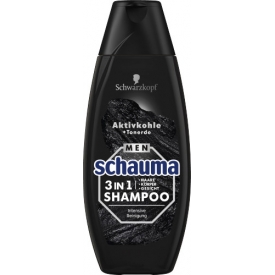 Schwarzkopf Schauma Men Aktivkohle + Tonerde 3in1 Shampoo Schwarzkopf Schauma Men Aktivkohle + Tonerde 3in1 Shampoo