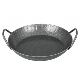 Turk Servierpfanne schmiedeeisern mit 2 Griffen und extra hohem Rand Ø28cm schwarz