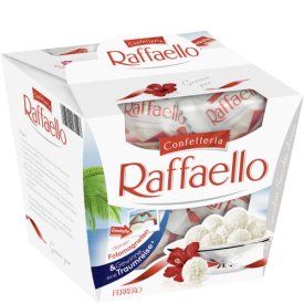 Ferrero Raffaello Pralinen mit weißen Mandeln und zarter Kokosnusscreme Ferrero Raffaello Pralinen mit weißen Mandeln und zarter Kokosnusscreme