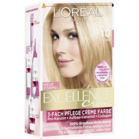 LOreal Paris Dauerhafte Haarfarbe Excellence Lichtblond 10 LOreal Paris Dauerhafte Haarfarbe Excellence Lichtblond 10