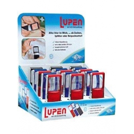 Wedo Lupe mit LED-Beleuchtung farbig sortiert rechteckig Wedo Lupe mit LED-Beleuchtung farbig sortiert rechteckig