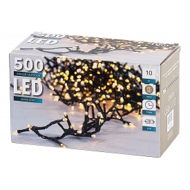  Lichterkette Snake 500Bernstein 10m außen Timer