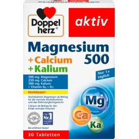Doppelherz Magnesium 500 + Calcium + Kalium Tabletten Doppelherz Magnesium 500 + Calcium + Kalium Tabletten