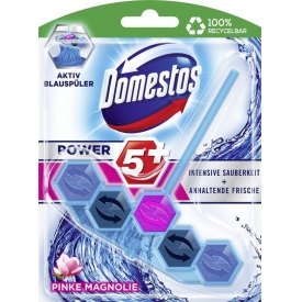Domestos WC-Stein Power 5+ Aktiv Blauspüler Pinke Magnolie Domestos WC-Stein Power 5+ Aktiv Blauspüler Pinke Magnolie