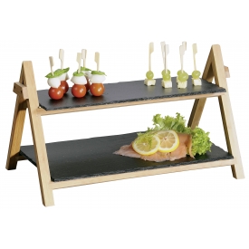 Kesper Etagere 2stöckig Platten Schiefer 45x6x31cm
