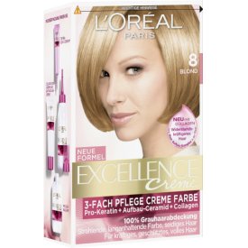 LOreal Paris Dauerhafte Haarfabe Creme Haarfarbe Excellence Creme Blond 8 LOreal Paris Dauerhafte Haarfabe Creme Haarfarbe Excellence Creme Blond 8