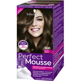 Schwarzkopf Perfect Mousse Haarfarbe Schaum Mittelbraun 500