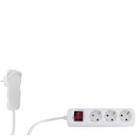 Rev Ritter Steckdosenleiste 3fach mit Schalter und Flachstecker Rev Ritter Steckdosenleiste 3fach mit Schalter und Flachstecker