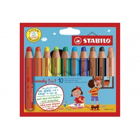 Stabilo Buntstift woody 3 in 1, 10er Etui