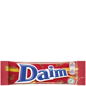 Daim Milchschokoladenriegel mit knusprigem Mandel-Karamell-Center Daim Milchschokoladenriegel mit knusprigem Mandel-Karamell-Center