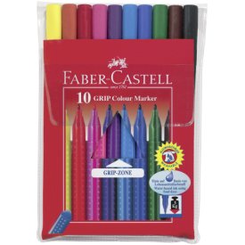 Faber Castell Fasermaler Colour Grip 10er Etui Faber Castell Fasermaler Colour Grip 10er Etui