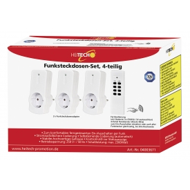 Heitech Funksteckdosenset 3 Adapter mit Fernbedienung Heitech Funksteckdosenset 3 Adapter mit Fernbedienung