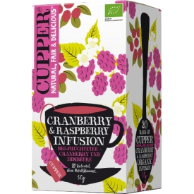 Cupper Früchtetee mit Cranberry & Himbeere Cupper Früchtetee mit Cranberry & Himbeere