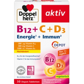 Doppelherz Vitamin B12 + C + D3 Tabletten Doppelherz Vitamin B12 + C + D3 Tabletten
