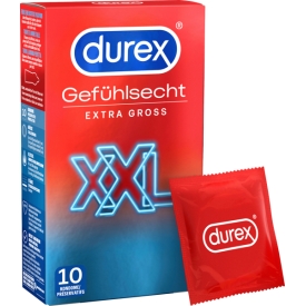 Durex Gefühlsecht Extra Groß XXL Kondome, Breite: 57mm Durex Gefühlsecht Extra Groß XXL Kondome, Breite: 57mm