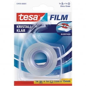 Tesa tesafilm kristall-klar, 33mx15mm + Handabroller
