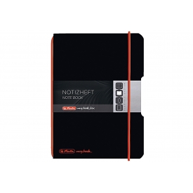 Herlitz Notizheft my.book flex PP A6 40 Blatt kariert schwarz