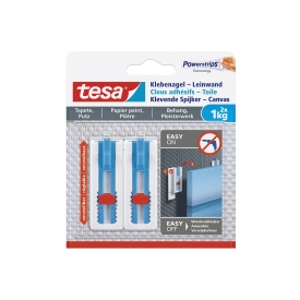Tesa Klebenagel Leinwand verstellbar Tapete & Putz max.1kg 2Stück