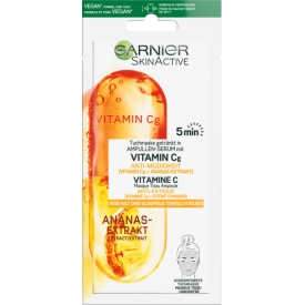 Garnier SkinActive Tuchmaske Ampullen-Serum Vitamin C Ananas-Extrakt Garnier SkinActive Tuchmaske Ampullen-Serum Vitamin C Ananas-Extrakt