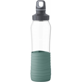 Emsa Trinkflasche Drink2Go Glas 0,7l Silikonmanschette petrol-grün Emsa Trinkflasche Drink2Go Glas 0,7l Silikonmanschette petrol-grün