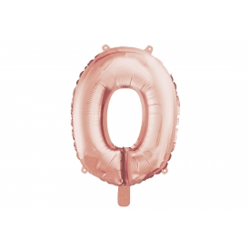  STYLEX Folienballon Ziffer 0 roségold