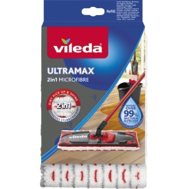 Vileda Ultramax Mop Ersatzbezug 2in1 Rot, Weiß Vileda Ultramax Mop Ersatzbezug 2in1 Rot, Weiß