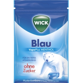 Wick Wick Blau ohne Zucker, Hals-Bonbon Wick Wick Blau ohne Zucker, Hals-Bonbon