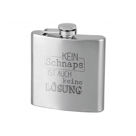 Contento Flachmann Kein Schnaps ist auch keine Lösung 180ml Contento Flachmann Kein Schnaps ist auch keine Lösung 180ml