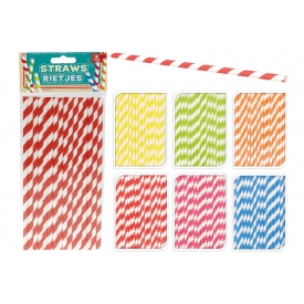 Trinkhalm Papier sortiert 19,5cm bunt 16 Stück Trinkhalm Papier sortiert 19,5cm bunt 16 Stück