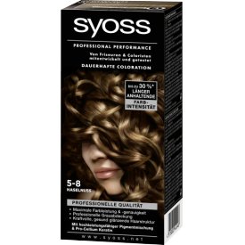 Schwarzkopf Syoss Dauerhafte Haarfabe Coloration Professional Performance Haselnuss 5-8 Schwarzkopf Syoss Dauerhafte Haarfabe Coloration Professional Performance Haselnuss 5-8